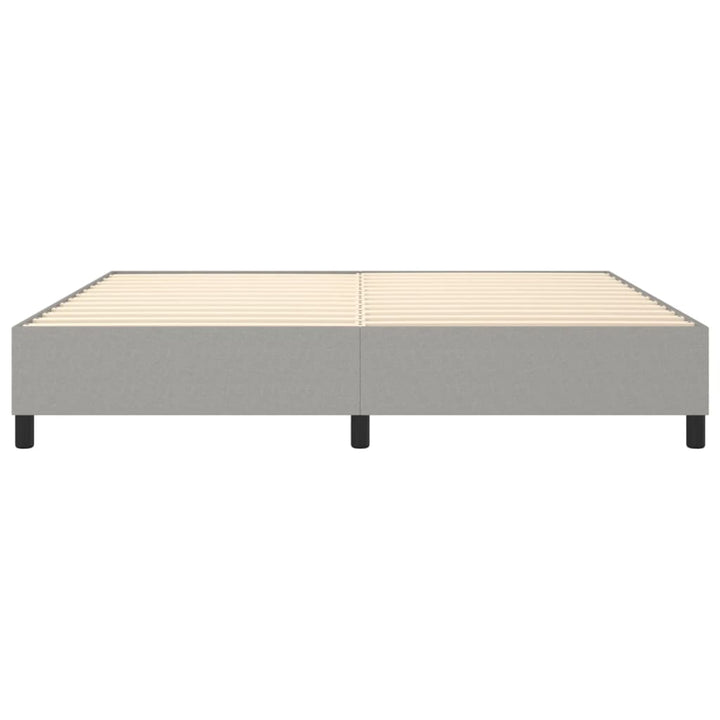 Boxspring sengeramme 200x200 cm stof lysegrå
