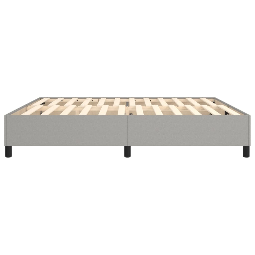 Boxspring sengeramme 200x200 cm stof lysegrå