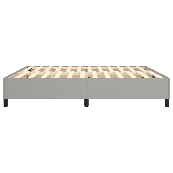Boxspring sengeramme 200x200 cm stof lysegrå
