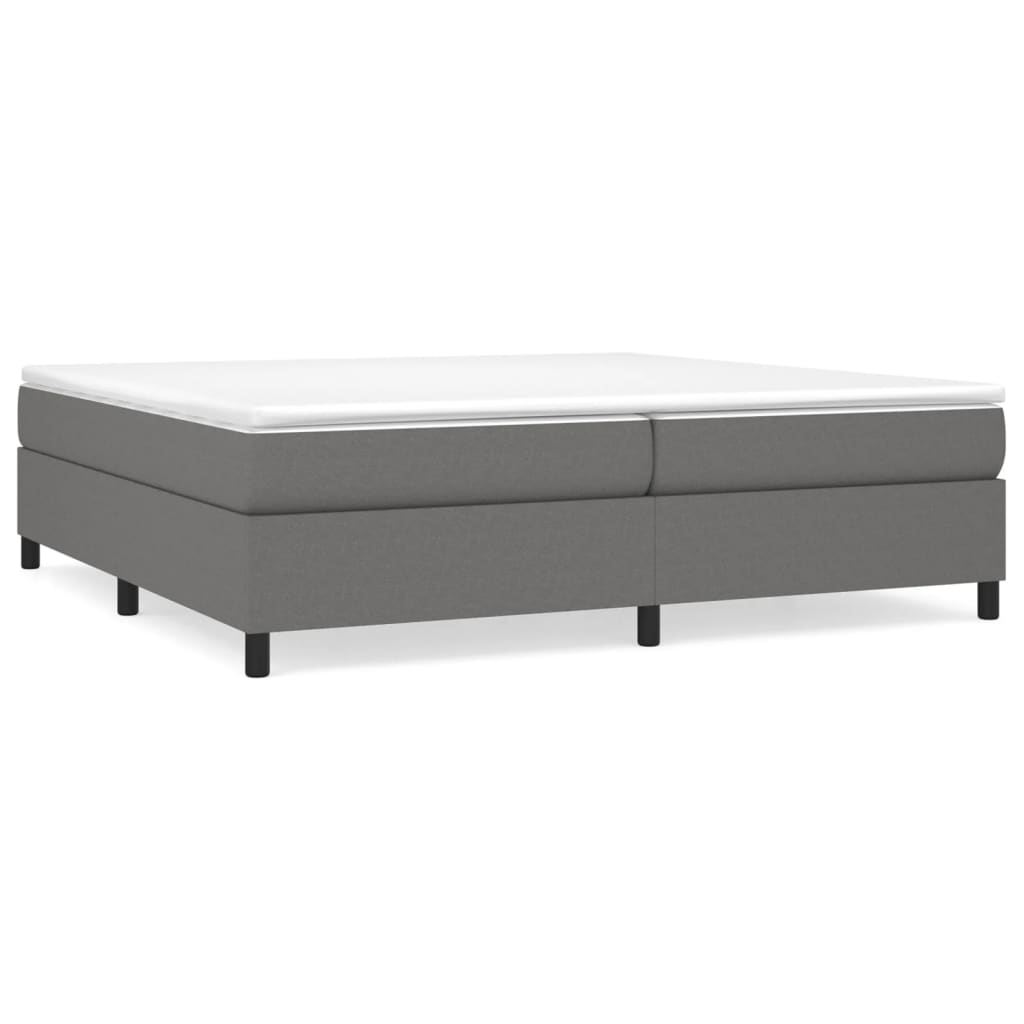 Boxspring sengeramme 200x200 cm stof mørkegrå