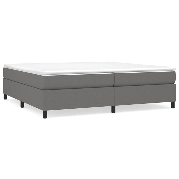 Boxspring sengeramme 200x200 cm stof mørkegrå