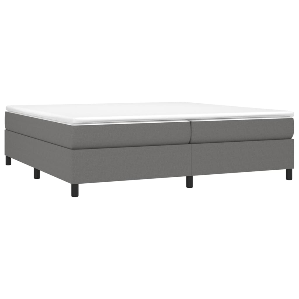 Boxspring sengeramme 200x200 cm stof mørkegrå