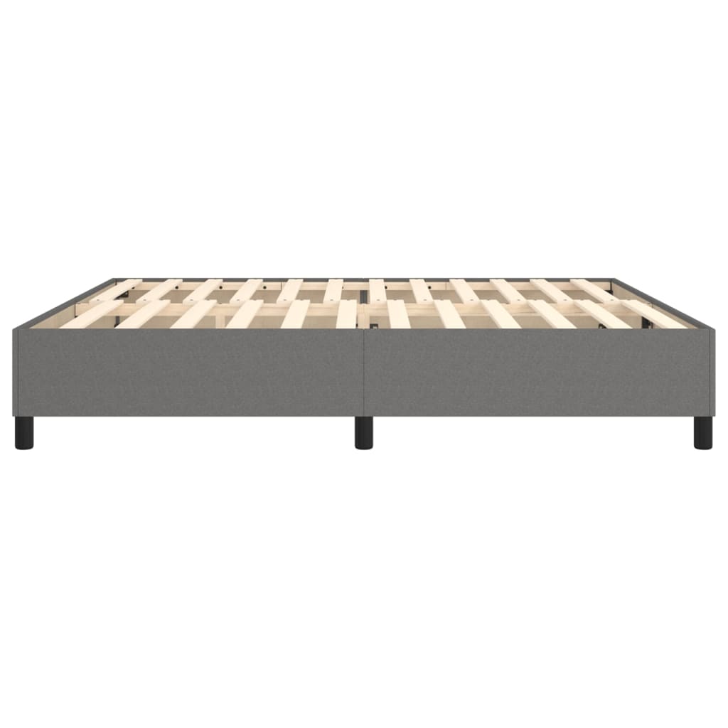 Boxspring sengeramme 200x200 cm stof mørkegrå