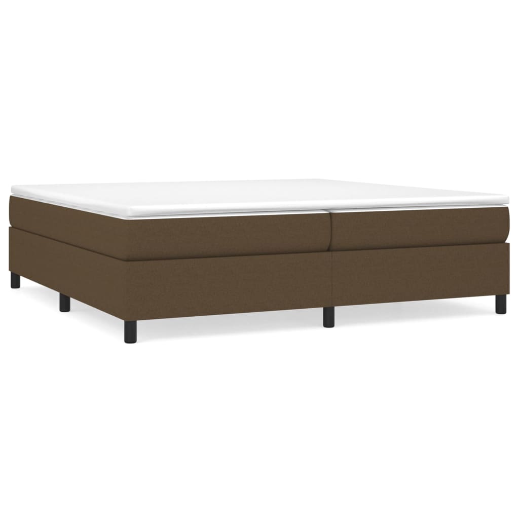 Boxspring sengeramme 200x200 cm stof mørkebrun