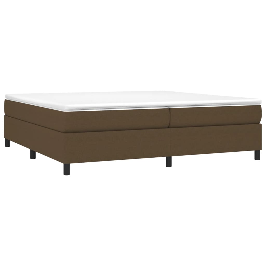 Boxspring sengeramme 200x200 cm stof mørkebrun