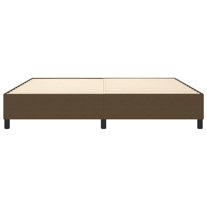 Boxspring sengeramme 200x200 cm stof mørkebrun