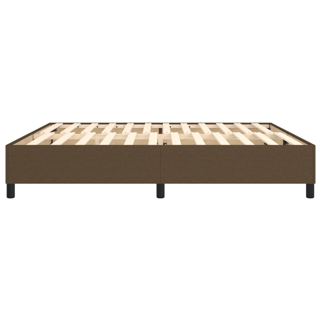 Boxspring sengeramme 200x200 cm stof mørkebrun