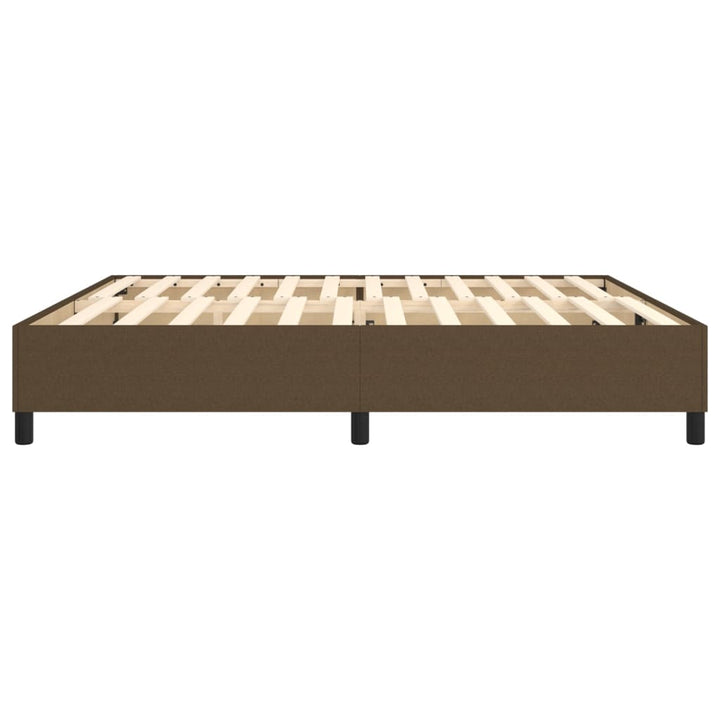 Boxspring sengeramme 200x200 cm stof mørkebrun