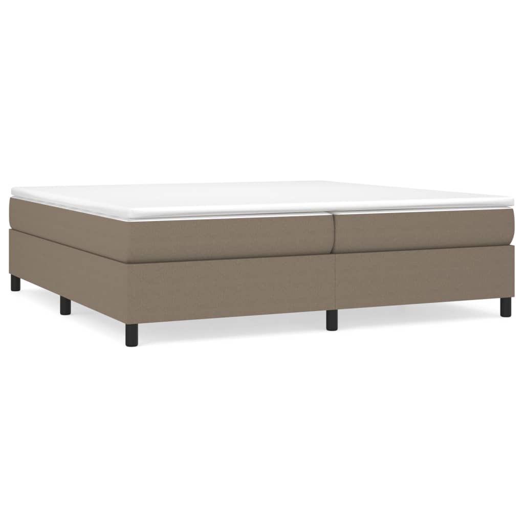 Boxspring sengeramme 200x200 cm stof gråbrun