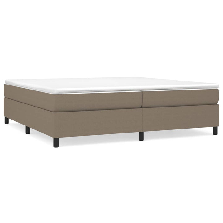 Boxspring sengeramme 200x200 cm stof gråbrun