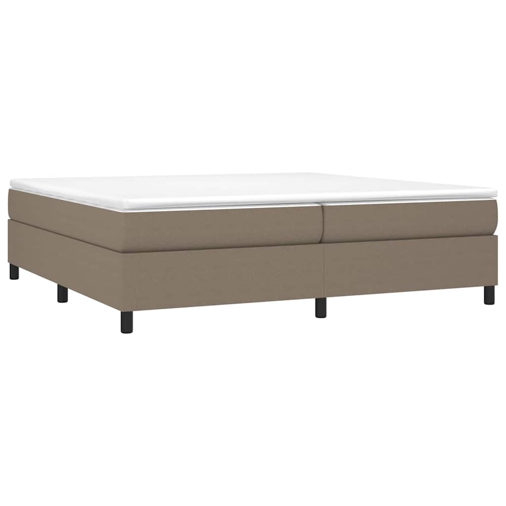 Boxspring sengeramme 200x200 cm stof gråbrun