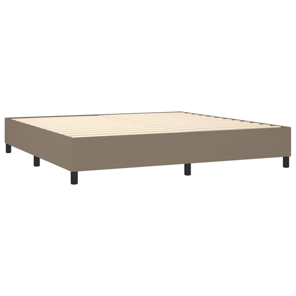 Boxspring sengeramme 200x200 cm stof gråbrun