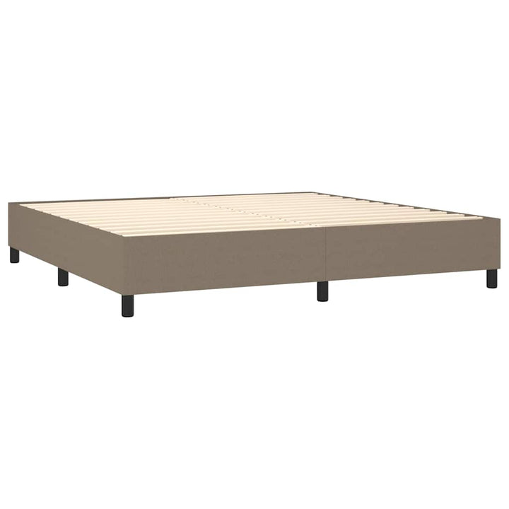 Boxspring sengeramme 200x200 cm stof gråbrun
