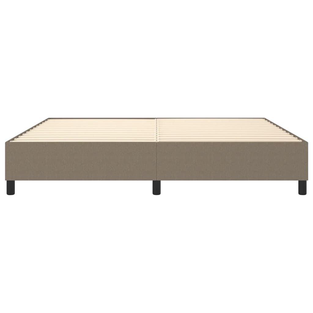 Boxspring sengeramme 200x200 cm stof gråbrun