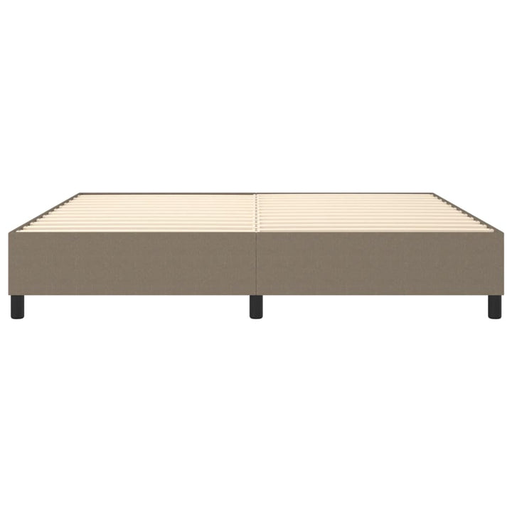 Boxspring sengeramme 200x200 cm stof gråbrun