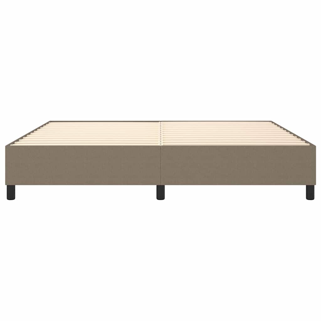 Boxspring sengeramme 200x200 cm stof gråbrun