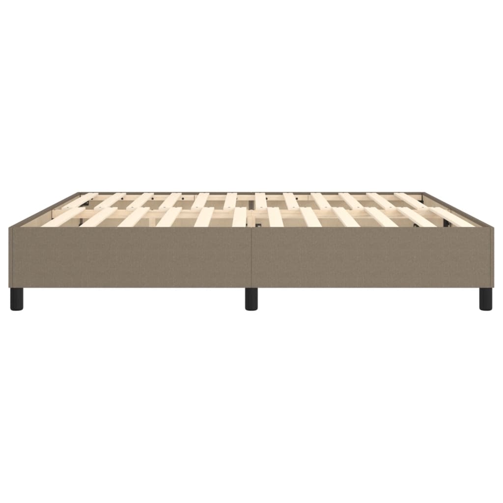 Boxspring sengeramme 200x200 cm stof gråbrun