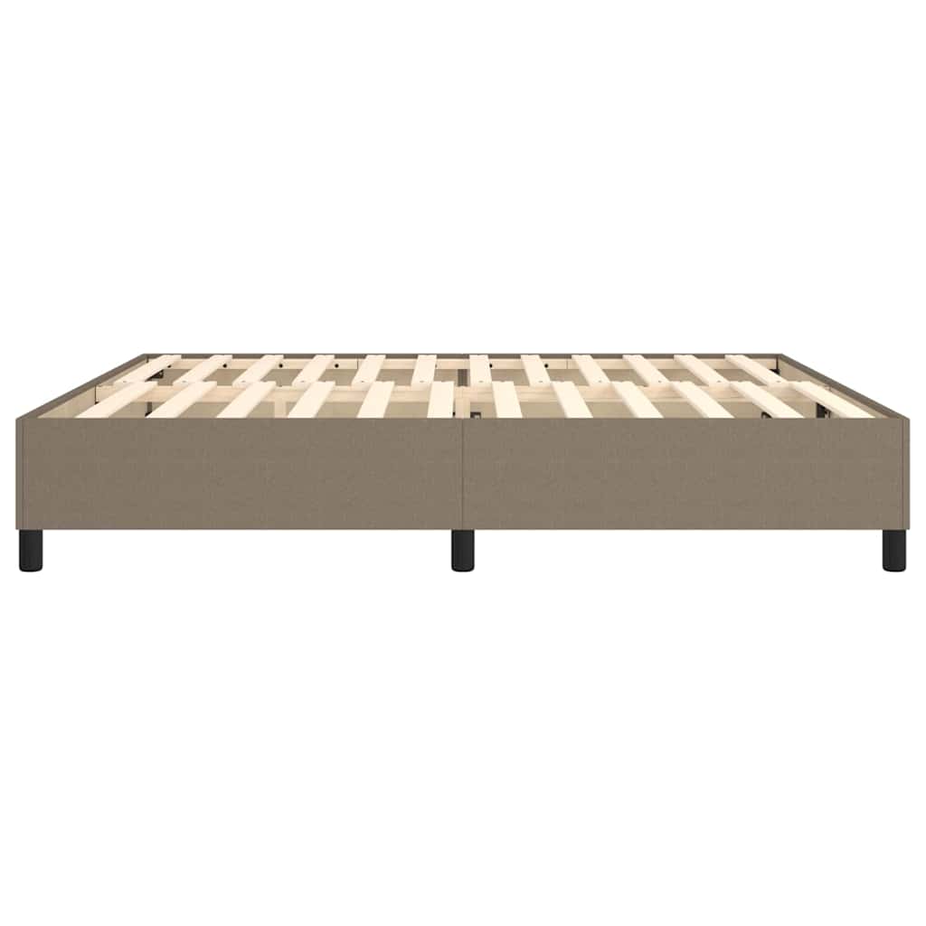 Boxspring sengeramme 200x200 cm stof gråbrun