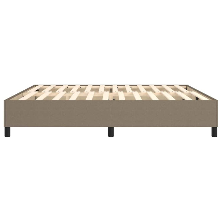Boxspring sengeramme 200x200 cm stof gråbrun
