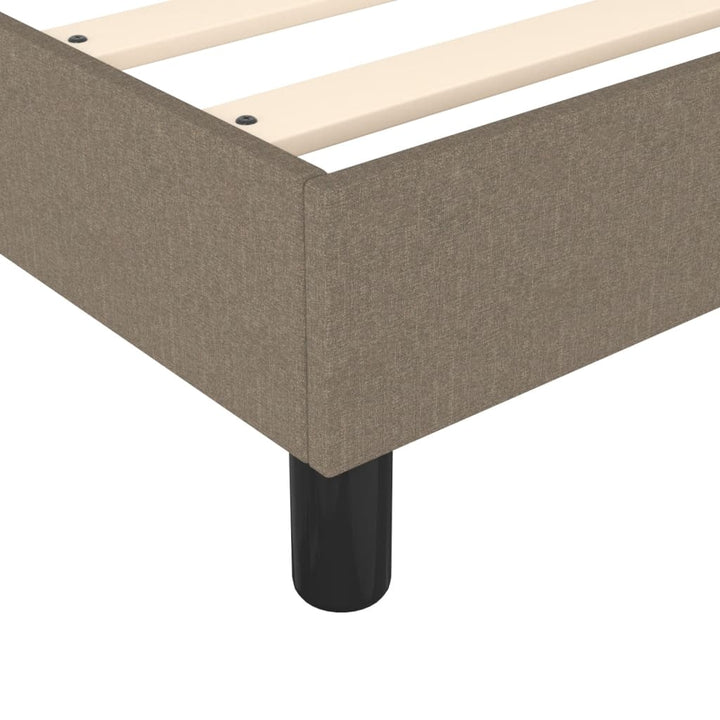 Boxspring sengeramme 200x200 cm stof gråbrun