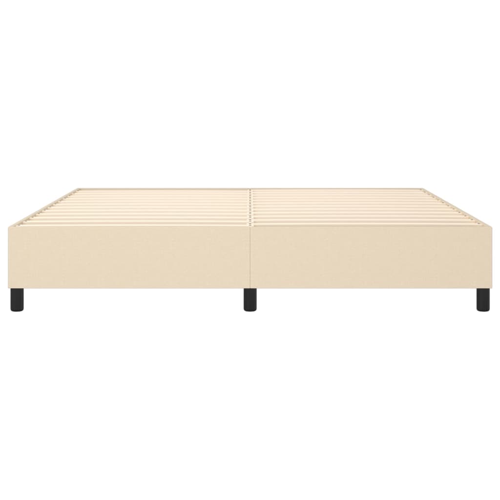 Boxspring sengeramme 200x200 cm stof cremefarvet