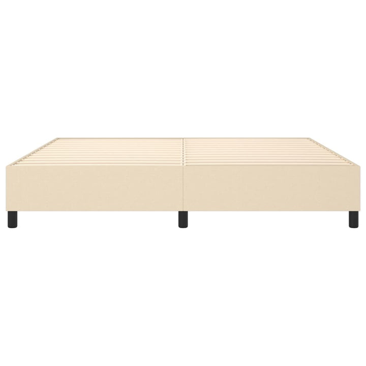 Boxspring sengeramme 200x200 cm stof cremefarvet