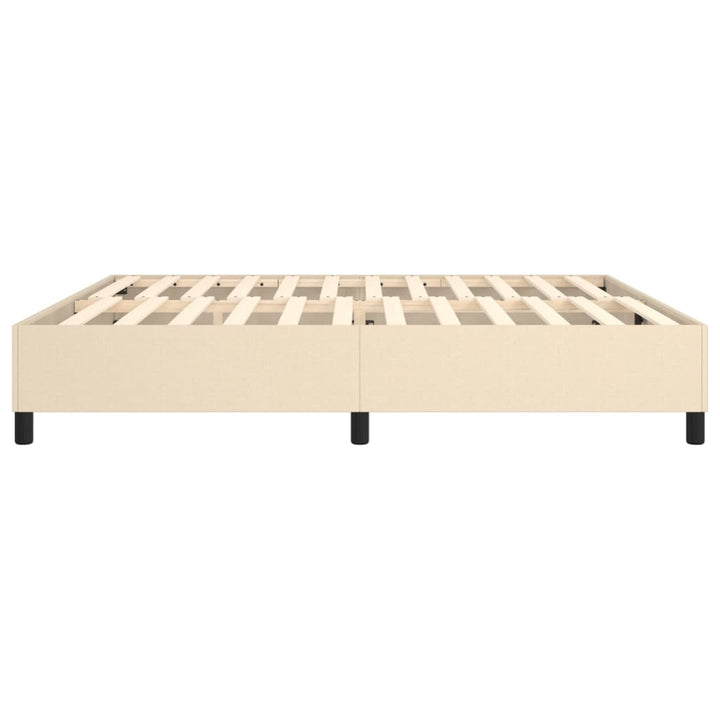Boxspring sengeramme 200x200 cm stof cremefarvet