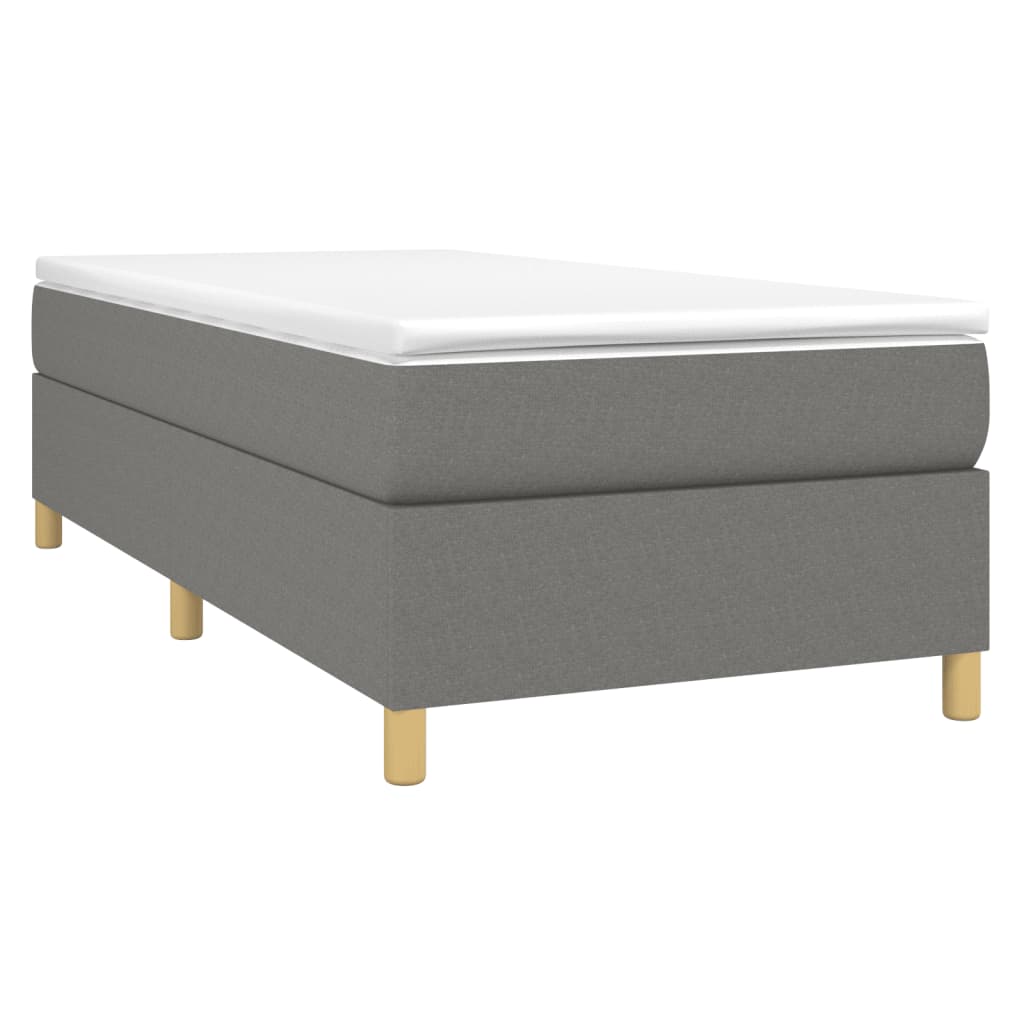 Boxspring sengeramme Mørkegrå 80x200 cm Stof