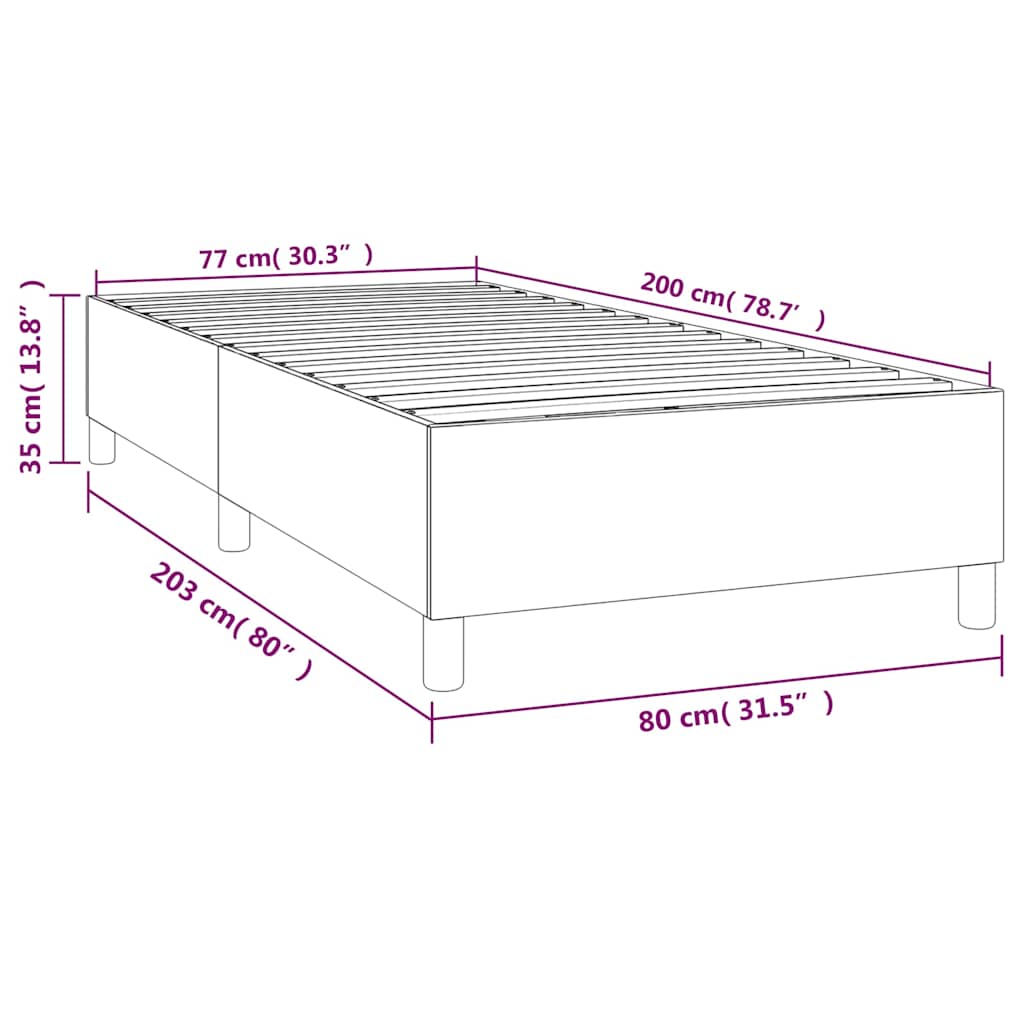 Boxspring sengeramme 80x200 cm stof grøn