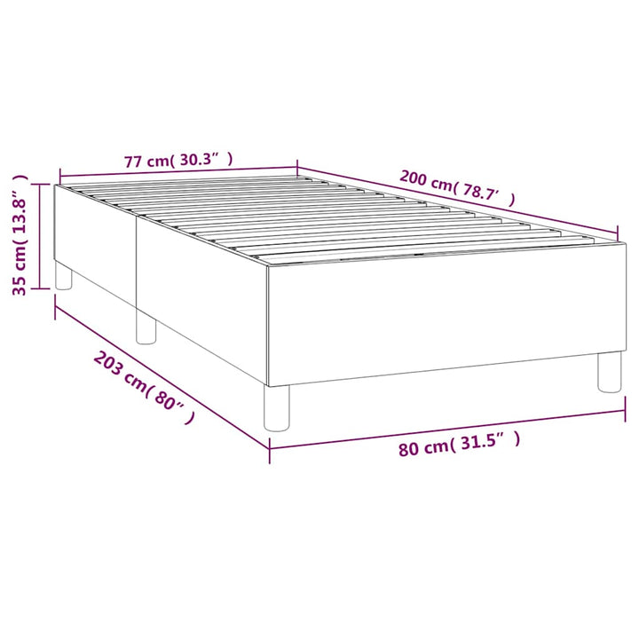 Boxspring sengeramme 80x200 cm stof grøn