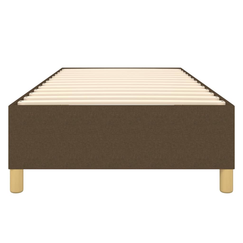 Boxspring sengeramme Mørkebrun 90x190 cm Stof