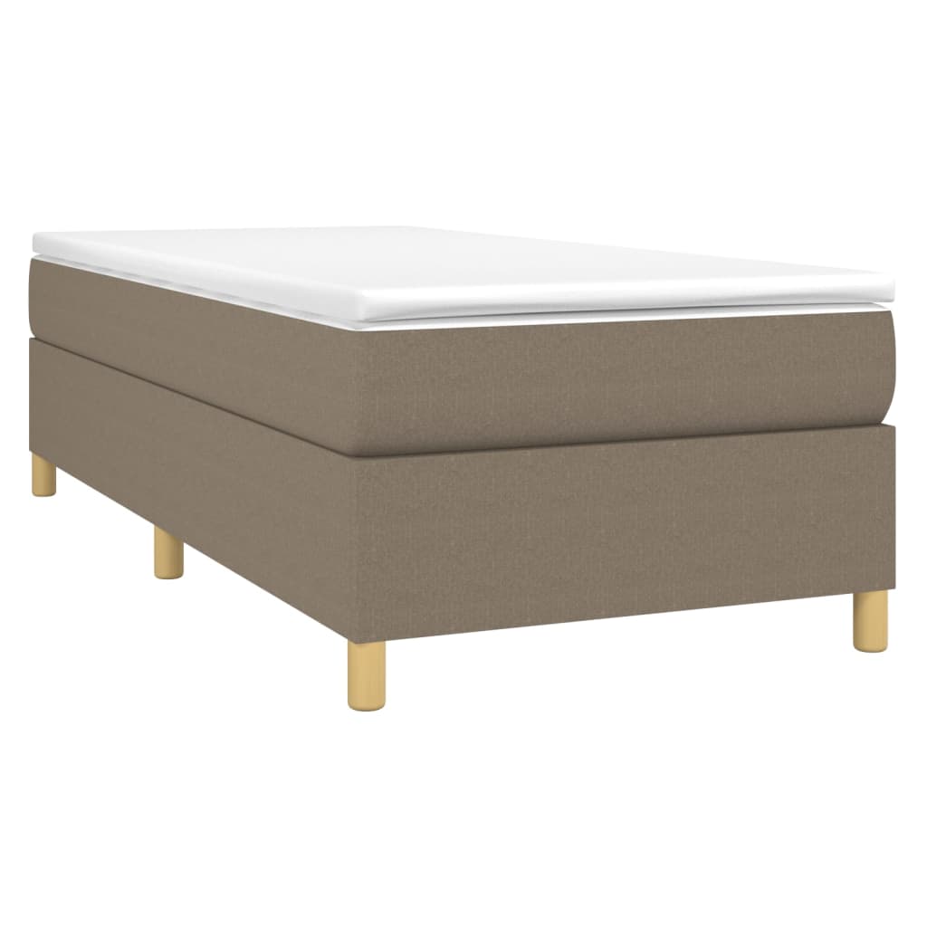 Boxspring sengeramme 90x190 cm stof gråbrun