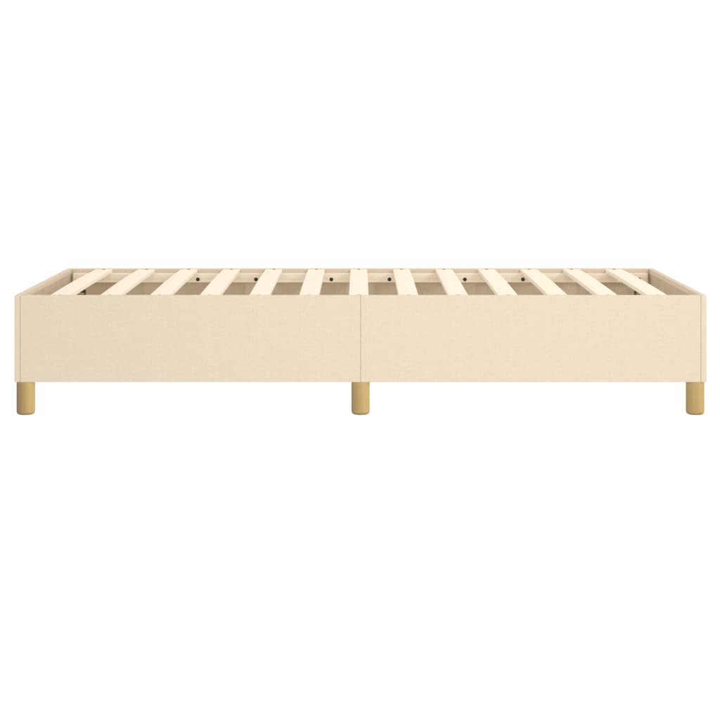 Boxspring sengeramme 90x190 cm stof cremefarvet