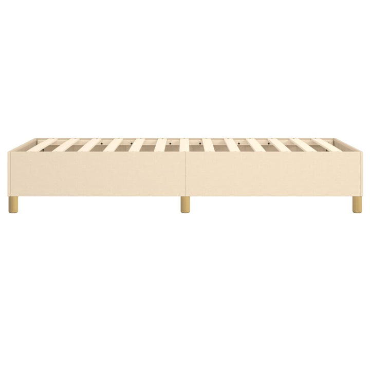 Boxspring sengeramme 90x190 cm stof cremefarvet