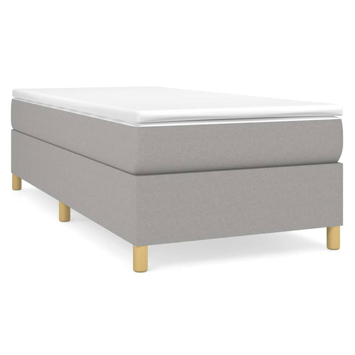 Boxspring sengeramme Lysegrå 90x200 cm Stof