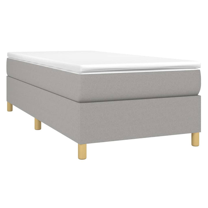 Boxspring sengeramme Lysegrå 90x200 cm Stof