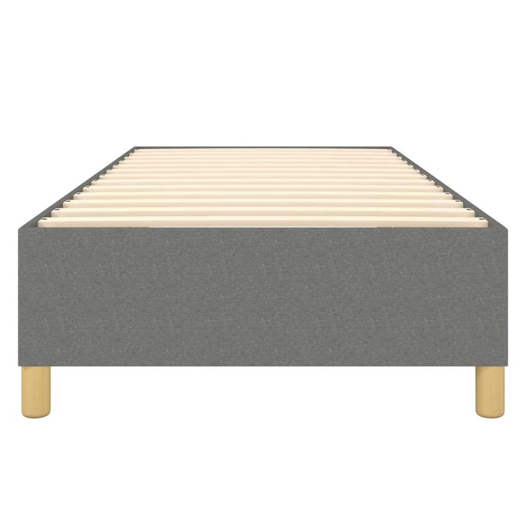 Boxspring sengeramme Mørkegrå 90x200 cm Stof