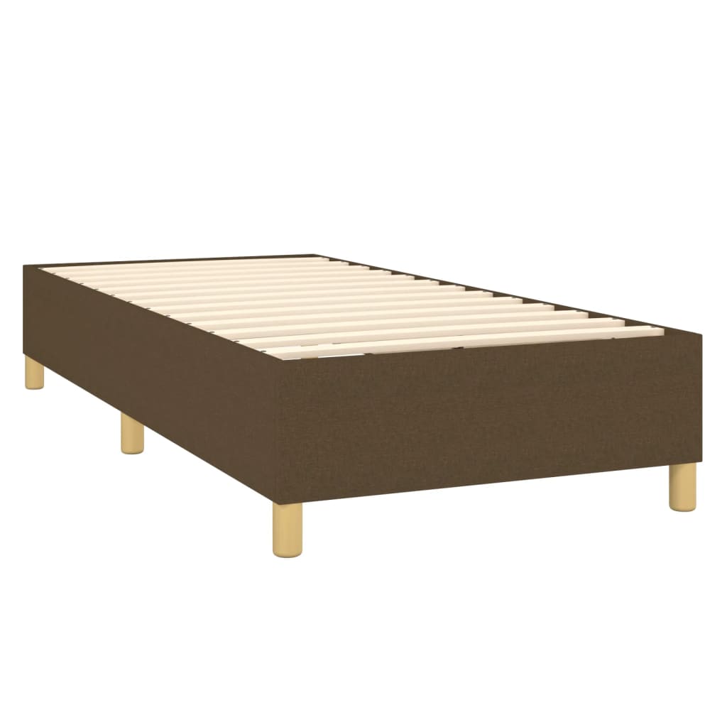 Boxspring sengeramme Mørkebrun 90x200 cm Stof