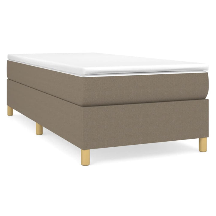 Boxspring sengeramme 90x200 cm stof gråbrun