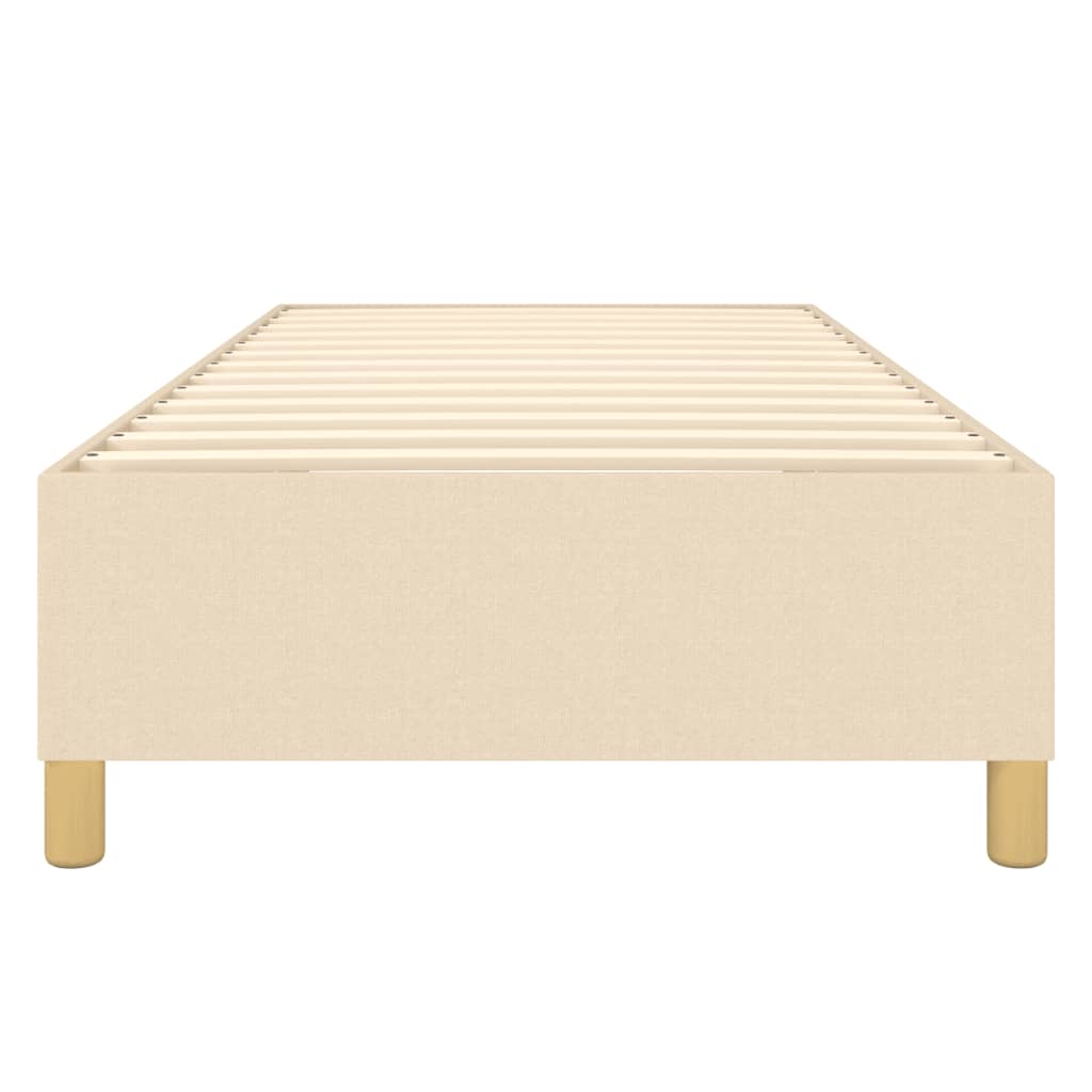 Boxspring sengeramme 90x200 cm stof cremefarvet
