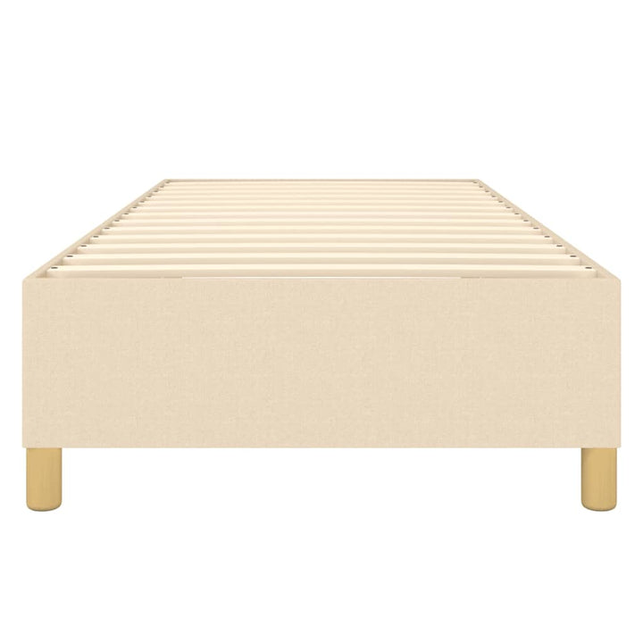 Boxspring sengeramme 90x200 cm stof cremefarvet