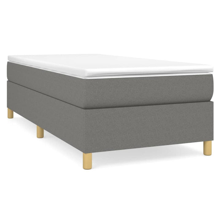 Boxspring sengeramme Mørkegrå 100x200 cm Stof
