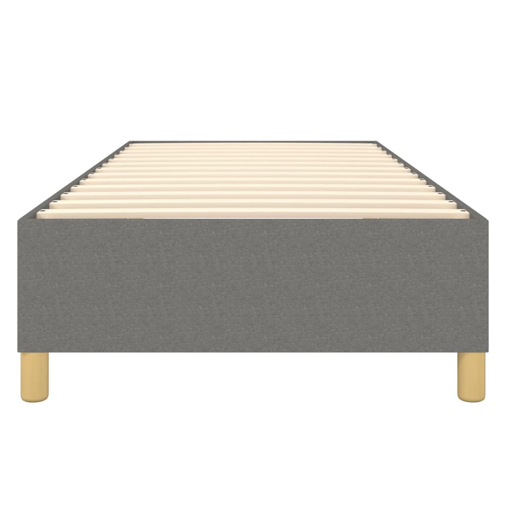Boxspring sengeramme Mørkegrå 100x200 cm Stof