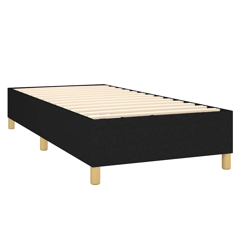 Boxspring sengeramme Sort 100x200 cm Stof