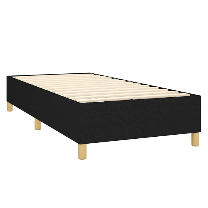 Boxspring sengeramme Sort 100x200 cm Stof