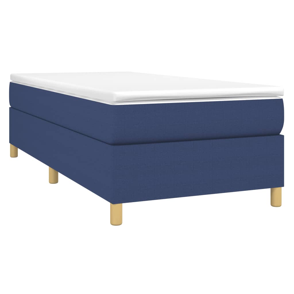 Boxspring sengeramme 100x200 cm stof blå