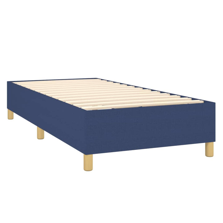 Boxspring sengeramme 100x200 cm stof blå