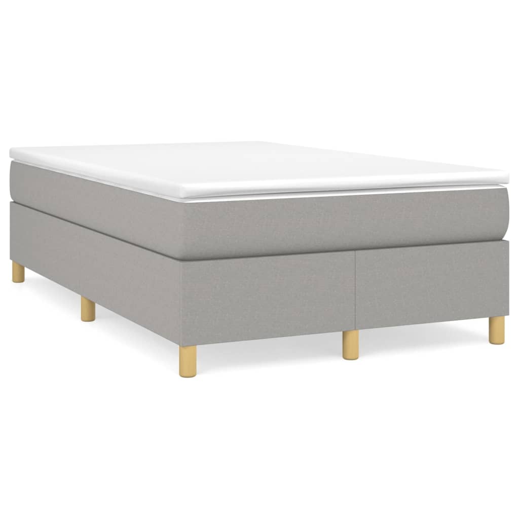 Boxspring sengeramme Lysegrå 120x200 cm Stof