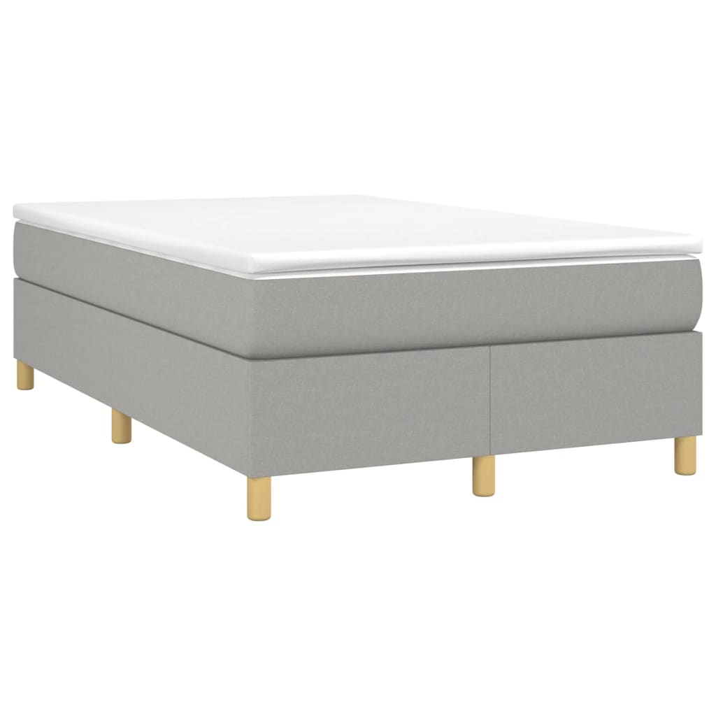 Boxspring sengeramme Lysegrå 120x200 cm Stof