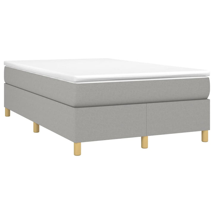 Boxspring sengeramme Lysegrå 120x200 cm Stof